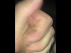 Hot straight guy with big fat uncut cock cums