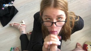 The Attractive Girl Arrived For A Job Interview With A Dick