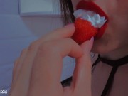 Preview 2 of Trailer.🍓Whipped Cream/Strawberry/Juicy Pussy in the Kitchen🍓