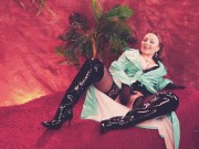 Preview 2 of Hot MILF in Latex Catsuit, Sexy Stockings and Fetish Pvc! Arya Grander