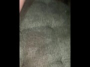 Preview 1 of Pregnant pussy peeing on The couch cuz she’s tired
