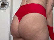 Preview 1 of Rips Stinky Farts in a Sexy Red Outfit(Full video on my onlyfans)
