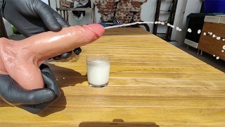 Cumming realistic dildo, long cumming without external tube, sex toy