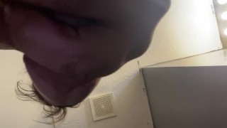 Fast Bathroom jerk and bust