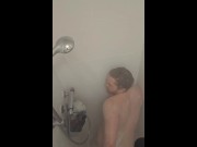 Preview 5 of GINGER hunk takes a SHOWER with his DILDO. such a greedy FAT ASS