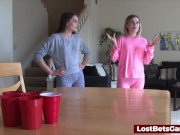 Preview 3 of Strip Pong with the loser licking the winner's pussy