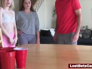 Preview 4 of Strip Pong with the loser licking the winner's pussy