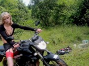 Preview 1 of LESBIANS ON THE BIKE OUTDOOR