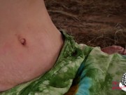 Preview 5 of Close Up MILF Outie Belly Button Fetish Play, Chubby Belly Squish, Peek At Nipples