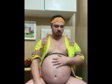 Construction worker inflation an beer bloat 1