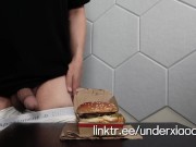 Preview 1 of Fuck a Big Mac and Cum on Food to Eat