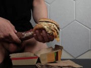 Preview 5 of Fuck a Big Mac and Cum on Food to Eat
