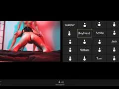 She forgot she was still on zoom call with the entire class to view. Cheating Asshole Blowjob