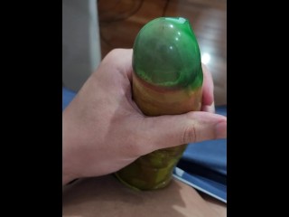 JERKING OFF WITH BRAZILIAN CONDOM