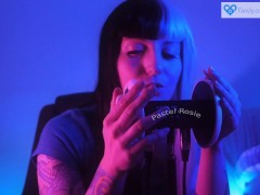 SFW ASMR - Pastel Rosie Egirl Ear Blowing and Deep Massage - Alt Girl Tingle Training for Relaxation