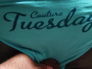 Preview 1 of I love when I discover her tuesday stain panties in the bathroom and cum over it