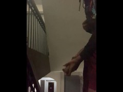 In the hallway of my apartments fuckin my toy😮‍💨