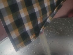 Pissin in the bowl in the morning