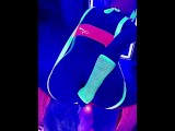 Only creampies compilation. Blacklight sissy rave slut squirts out of his ass