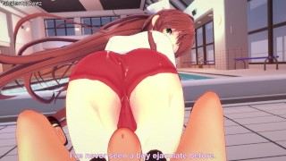 Monika geeft je een footjob om haar sexy lichaam te trainen! Doki Doki Literatuur Club Feet Hentai POV