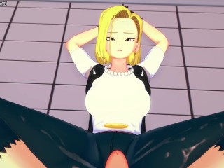 Android 18 Gives You a Footjob To Train Her Sexy Body! Dragonball Feet Hentai POV Video