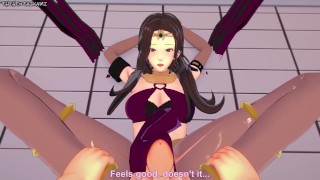 ¡Dorothea te da una paja con los pies para entrenar su cuerpo sexy! Fire emblema pies Hentai POV