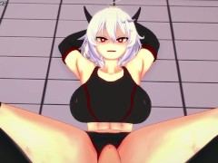 Melina Gives You a Footjob To Train Her Sexy Body! Helltaker Feet Hentai POV