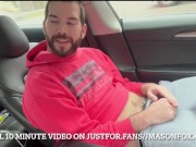 Preview 1 of Caught jacking off in my car (full cruising videos on JFF)