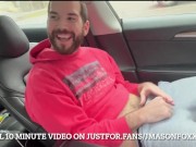 Preview 2 of Caught jacking off in my car (full cruising videos on JFF)
