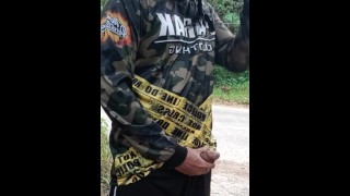 PUBLIC MASTURBATION Abused By Rider On The Side Of The Road