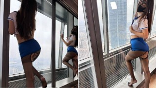 Fucking at 58th floor .Great view great girl great fucking!