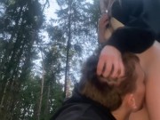 Preview 2 of A beautiful girl was called into the forest for hard sex (POV)