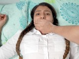 Shh shh don't go screaming! - Stepbrother fucks his stepsister when they are alone at home.