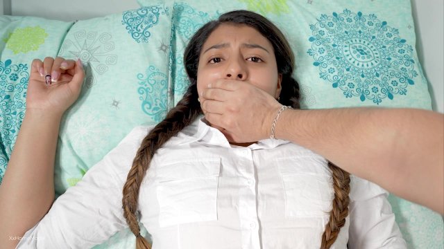 Watch Bondage Video:Shh shh don't go screaming! - Stepbrother fucks his stepsister when they are alone at home.