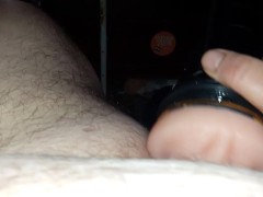 Fat guy masturbating