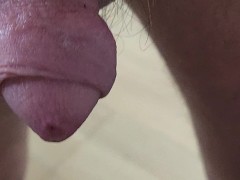 Pissing with my cold cock i to a bowl close up
