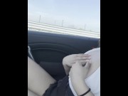 Preview 3 of Sweet Jane Car Flashing and Tits Out during Lake Walk