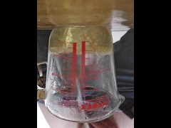 Pissing in a measuring jug part 2