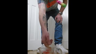 Pissing in a measuring jug part 2