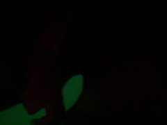 Loud Moans While I fuck myself with a Glow in the Dark Double Dildo