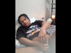 Minnesota thick blk dick stroking and cumming real good