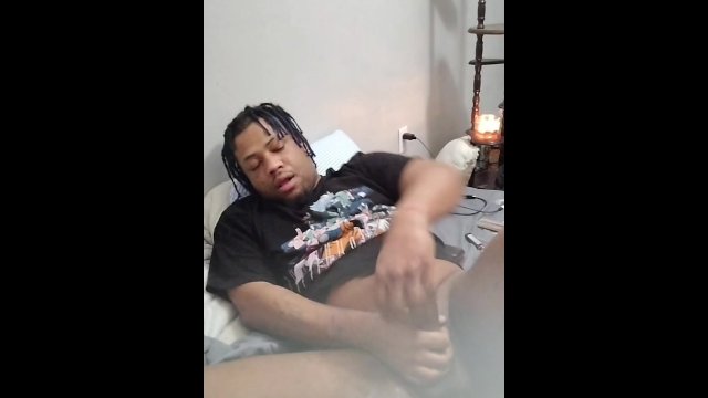 Minnesota thick blk dick stroking and cumming real good