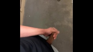 Cruising man in public restrooms, big cumshot after workout.