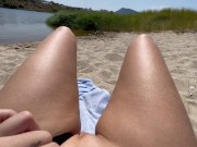 Preview 2 of Rubbing my clit on public beach