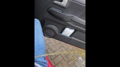 Public Pissing out of my car while I wait for her at the carehome