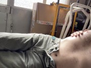 Preview 3 of Masturbation and covered by cum in the garage