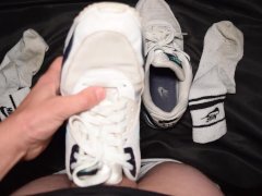 I masturbate and cum on my sneakers and socks