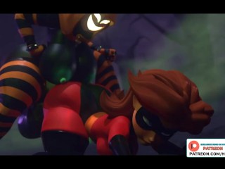 Elastigirl Halloween Futanari Fucking | Cartoon Futa Animation the Incredibles