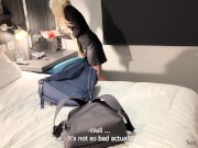 Preview 2 of "Do you have an erection???". Sharing a hotel bed with a coworker ended up with an unexpected sex