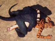 Preview 2 of Furry Tigress Fucked by Lizard Yiff 3D Hentai
